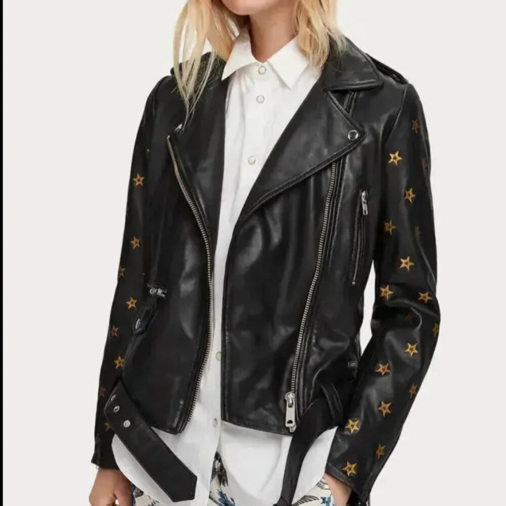 Scotch & Soda Black Leather Jacket